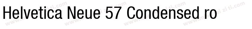 Helvetica Neue 57 Condensed roman f字体转换